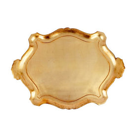 Florentine Extra-Large Wooden Oblong Tray - Gold