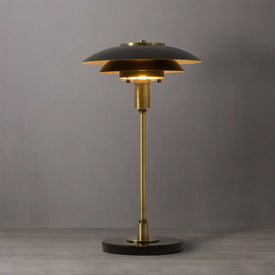 Table Lamp Rancho Mirage Peter Morelli 1 Lamp Matte Black/Weathered Brass Tiered Steel