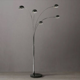 Floor Lamp Historical Mushroom Arc 5 Lamp Black Nickel Steel