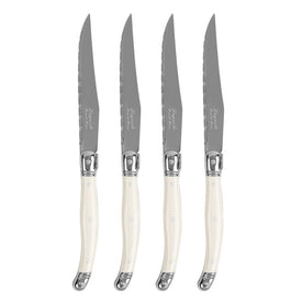 Steak Knife Connoisseur Laguiole Set of 4 Ivory Acrylic/Stainless Steel