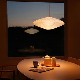 Pendant Roswell Swag 1 Lamp Matte Black/White White Linen Orb