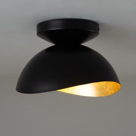 Ceiling Light Luna Bella Peter Morelli Flushmount 1 Lamp Matte Black/Weathered Brass