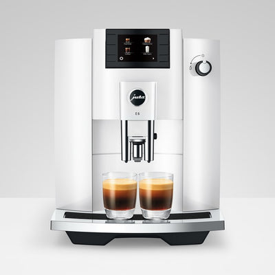 Coffee Maker E6 Specialty with Grinder Piano White 64 Ounce ABS/Stainless Steel