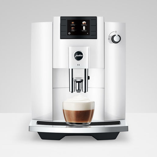 Coffee Maker E6 Specialty with Grinder Piano White 64 Ounce ABS/Stainless Steel