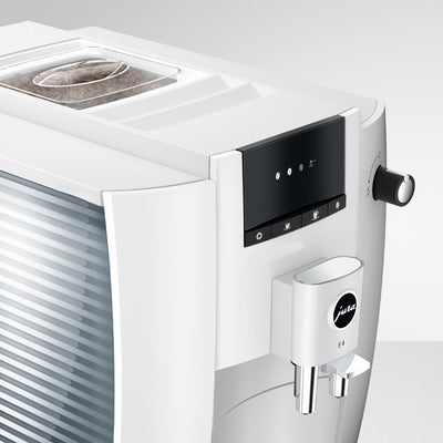 Coffee Maker E4 Specialty with Grinder Piano White 64 Ounce ABS/Stainless Steel