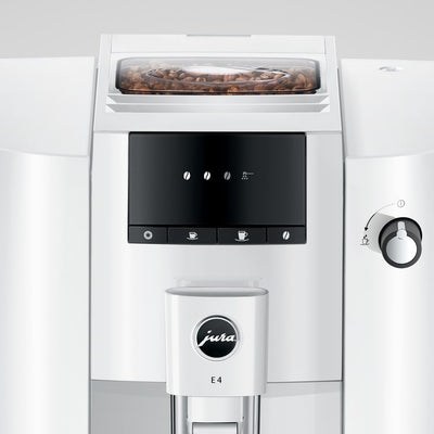 Coffee Maker E4 Specialty with Grinder Piano White 64 Ounce ABS/Stainless Steel