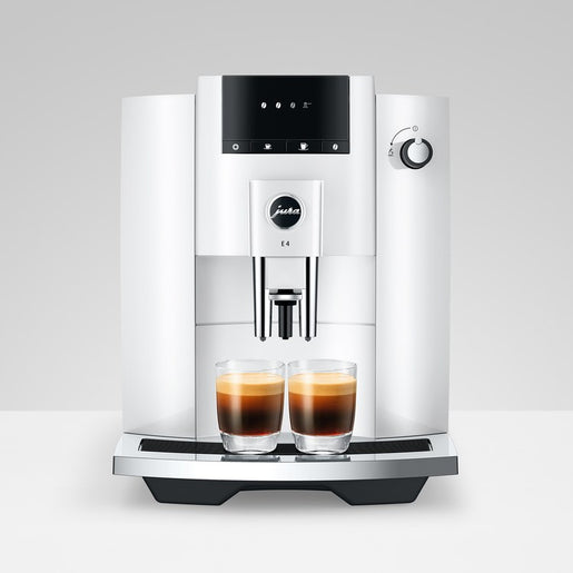 Coffee Maker E4 Specialty with Grinder Piano White 64 Ounce ABS/Stainless Steel