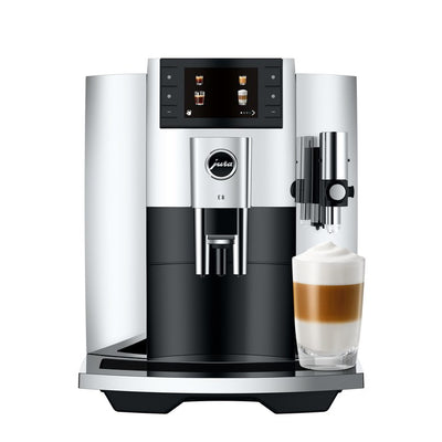 Coffee Maker E8 Specialty with Grinder Chrome 64 Ounce ABS/Stainless Steel