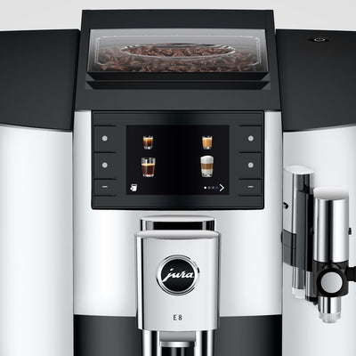 Coffee Maker E8 Specialty with Grinder Chrome 64 Ounce ABS/Stainless Steel