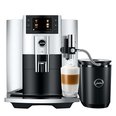 Coffee Maker E8 Specialty with Grinder Chrome 64 Ounce ABS/Stainless Steel
