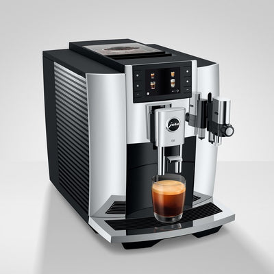 Coffee Maker E8 Specialty with Grinder Chrome 64 Ounce ABS/Stainless Steel