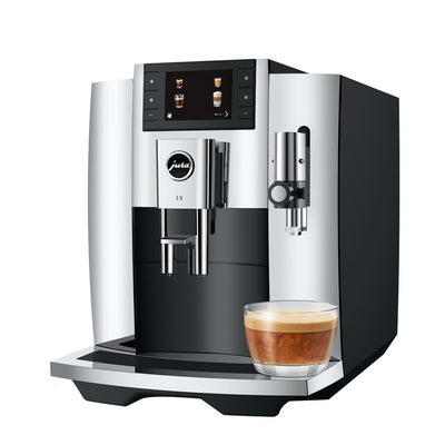 Coffee Maker E8 Specialty with Grinder Chrome 64 Ounce ABS/Stainless Steel