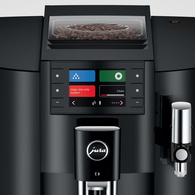 Coffee Maker E8 Specialty with Grinder Piano Black 64 Ounce ABS/Stainless Steel