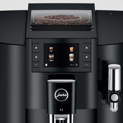 Coffee Maker E8 Specialty with Grinder Piano Black 64 Ounce ABS/Stainless Steel