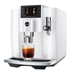 Coffee Maker E8 Specialty with Grinder Piano White 64 Ounce ABS/Stainless Steel