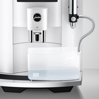 Coffee Maker E8 Specialty with Grinder Piano White 64 Ounce ABS/Stainless Steel