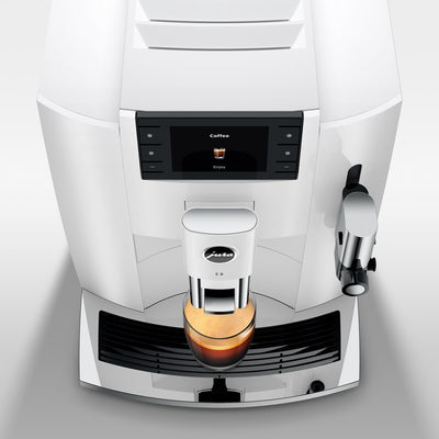 Coffee Maker E8 Specialty with Grinder Piano White 64 Ounce ABS/Stainless Steel