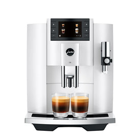 Coffee Maker E8 Specialty with Grinder Piano White 64 Ounce ABS/Stainless Steel