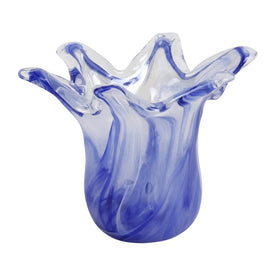 Vase Onda Petite Blue Glass