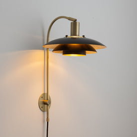 Sconce Rancho Mirage Peter Morelli 1 Lamp Matte Black/Weathered Brass Tiered