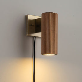 Sconce Tambo Peter Morelli 1 Lamp Natural Ash/Weathered Brass Acrylic Diffuser