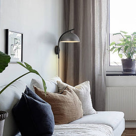 Sconce Domus 1 Lamp Gunmetal/Black Chic Dome