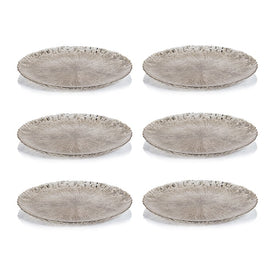 Platter Set Chiara Fusion 6PC 13 Inch Golden Silver Glass