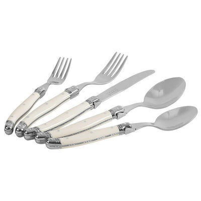 Flatware Set Connoisseur Laguiole Service for 4 20PC Ivory Acrylic/Stainless Steel