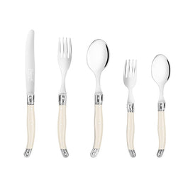 Flatware Set Connoisseur Laguiole Service for 4 20PC Ivory Acrylic/Stainless Steel