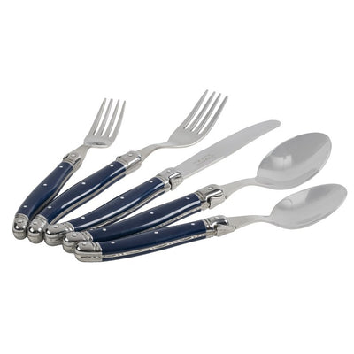Flatware Set Connoisseur Laguiole Service for 4 20PC Navy Acrylic/Stainless Steel