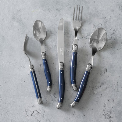 Flatware Set Connoisseur Laguiole Service for 4 20PC Navy Acrylic/Stainless Steel
