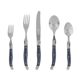 Flatware Set Connoisseur Laguiole Service for 4 20PC Navy Acrylic/Stainless Steel