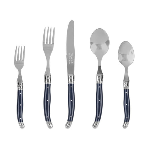 Flatware Set Connoisseur Laguiole Service for 4 20PC Navy Acrylic/Stainless Steel