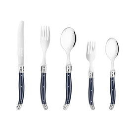 Flatware Set Connoisseur Laguiole Service for 4 20PC Navy Acrylic/Stainless Steel