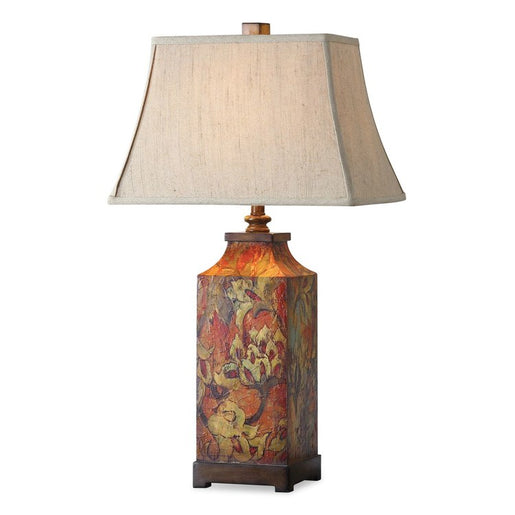 Colorful Flowers Table Lamp by Grace Feyock - OPEN BOX