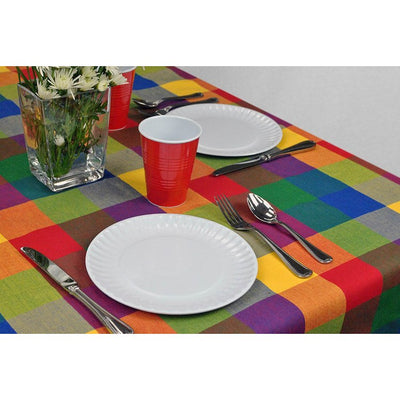 DII White Melamine Picnic Plates Set of 12 - OPEN BOX