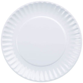 DII White Melamine Picnic Plates Set of 12 - OPEN BOX