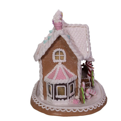 9" Gingerbread House with LED Lights - OPEN BOX