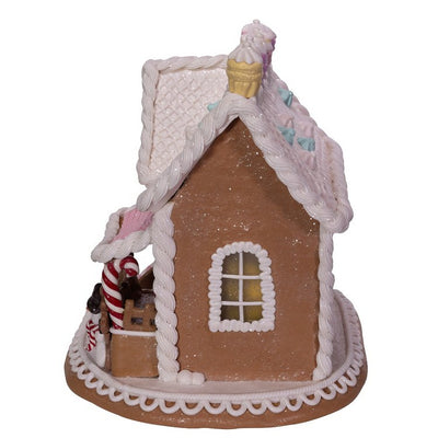 9" Gingerbread House with LED Lights - OPEN BOX