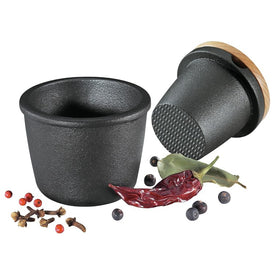 Cast Iron Mortar and Pestle Set Assorted