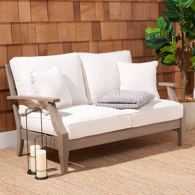Martinique Wood Patio Loveseat