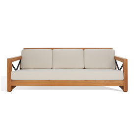 Andros Three-Seat Teak Patio Sofa