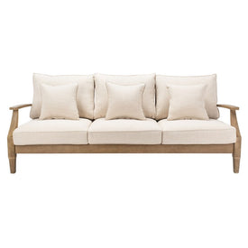 Martinique Three-Seat Wood Patio Sofa