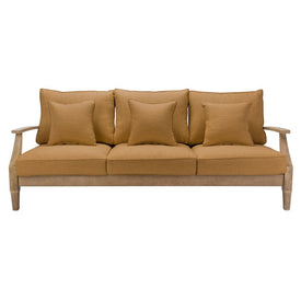 Martinique Three-Seat Wood Patio Sofa