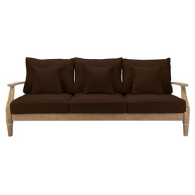 Martinique Three-Seat Wood Patio Sofa