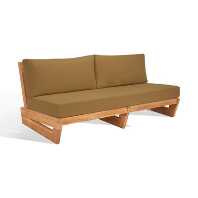 Julianne Three-Seat Teak Patio Sofa