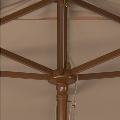 Aklin 10 Ft Wood Market Umbrella