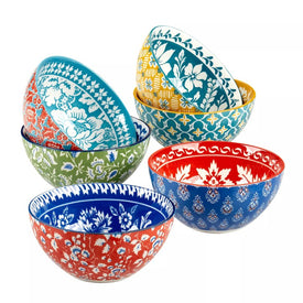 Bowl Set Panache All Purpose Assorted 6PC 13 Ounce Multicolored
