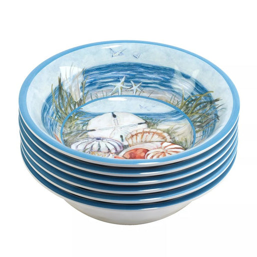 Bowl Set Seacoast All Purpose 6PC 22 Ounce Multicolored