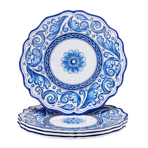 Dinner Plate Set Veranda 4PC 11 Inch Multicolored Melamine